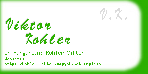 viktor kohler business card